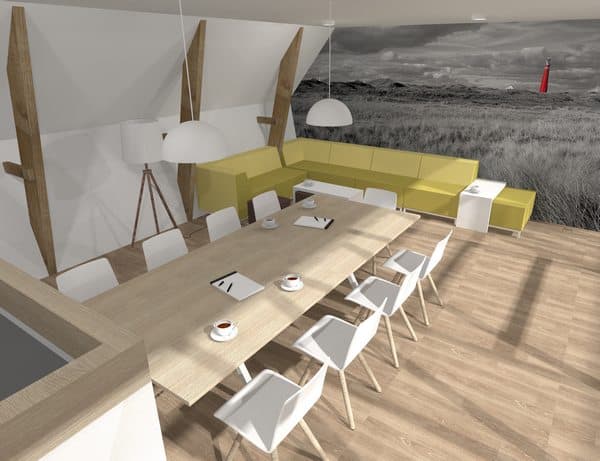 Huiskamer met loungeplek